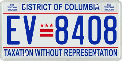 DC license plate EV8408