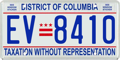 DC license plate EV8410