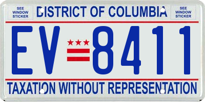 DC license plate EV8411