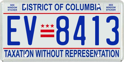 DC license plate EV8413