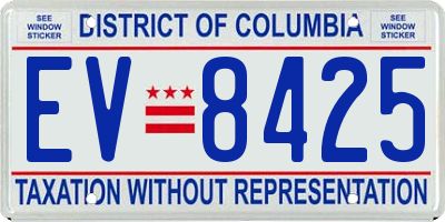 DC license plate EV8425