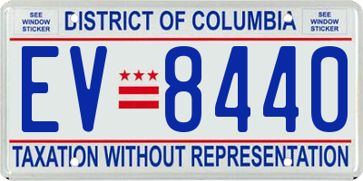 DC license plate EV8440