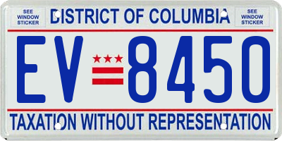 DC license plate EV8450