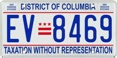 DC license plate EV8469