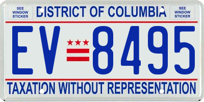 DC license plate EV8495