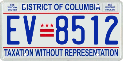 DC license plate EV8512