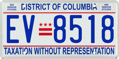 DC license plate EV8518