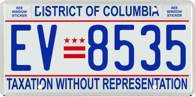 DC license plate EV8535