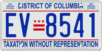 DC license plate EV8541