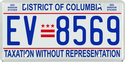 DC license plate EV8569