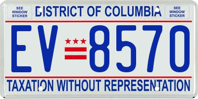 DC license plate EV8570