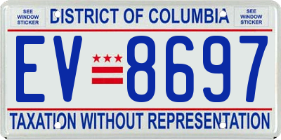DC license plate EV8697