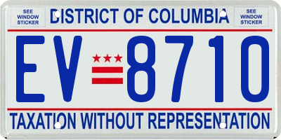 DC license plate EV8710