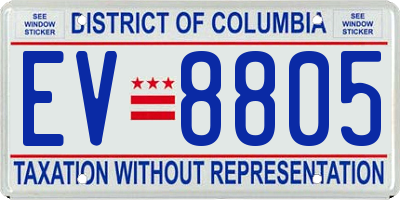 DC license plate EV8805