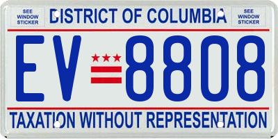 DC license plate EV8808
