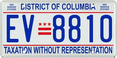 DC license plate EV8810