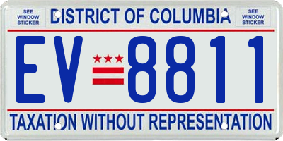 DC license plate EV8811