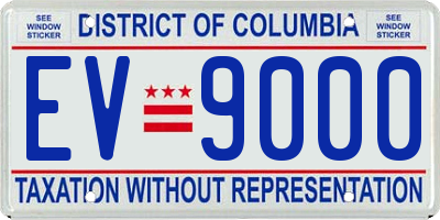 DC license plate EV9000