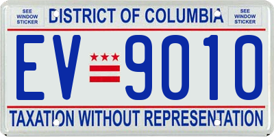 DC license plate EV9010