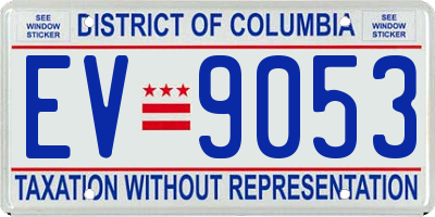 DC license plate EV9053