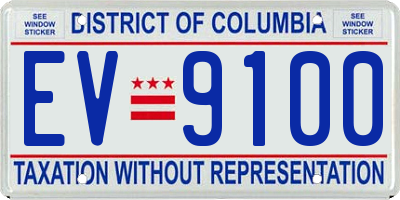 DC license plate EV9100