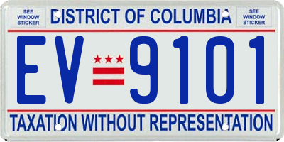 DC license plate EV9101