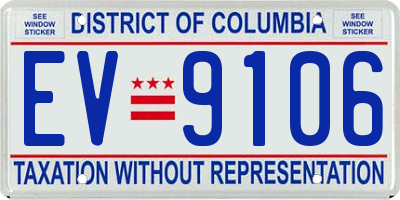 DC license plate EV9106