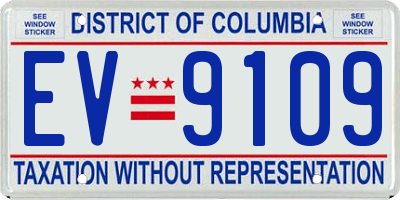 DC license plate EV9109