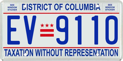 DC license plate EV9110