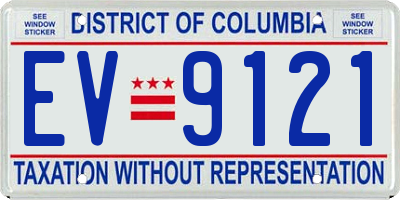 DC license plate EV9121