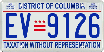 DC license plate EV9126