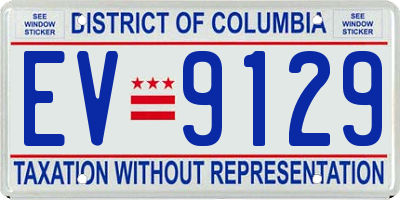 DC license plate EV9129