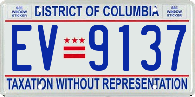 DC license plate EV9137