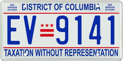 DC license plate EV9141