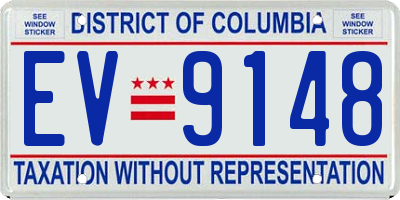 DC license plate EV9148