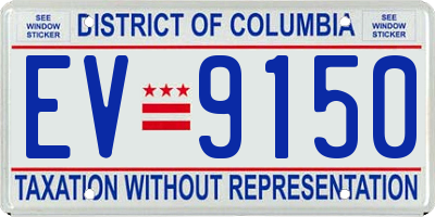 DC license plate EV9150