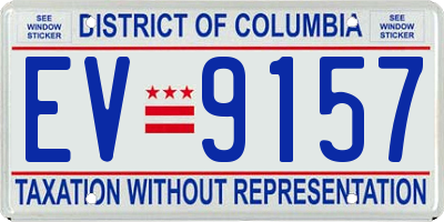 DC license plate EV9157