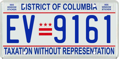 DC license plate EV9161