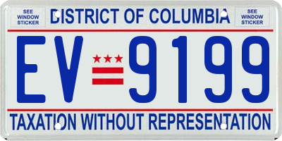 DC license plate EV9199