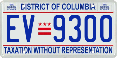 DC license plate EV9300