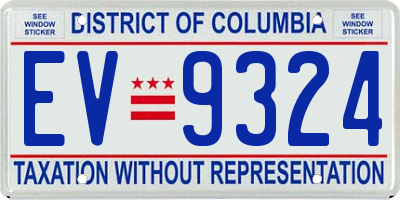 DC license plate EV9324