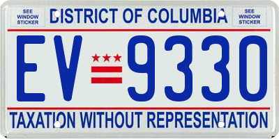 DC license plate EV9330