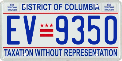 DC license plate EV9350