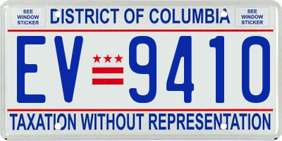 DC license plate EV9410