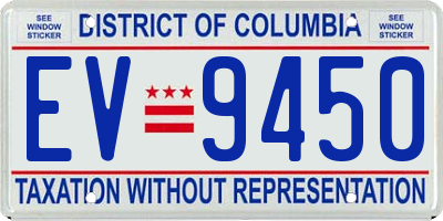 DC license plate EV9450