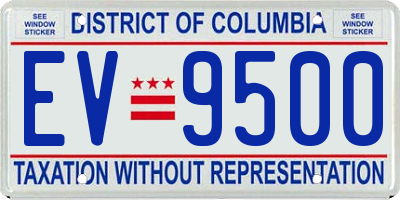 DC license plate EV9500