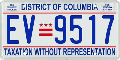 DC license plate EV9517