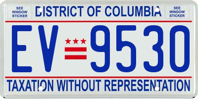 DC license plate EV9530