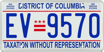 DC license plate EV9570