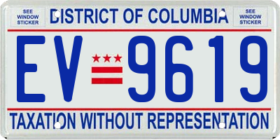 DC license plate EV9619